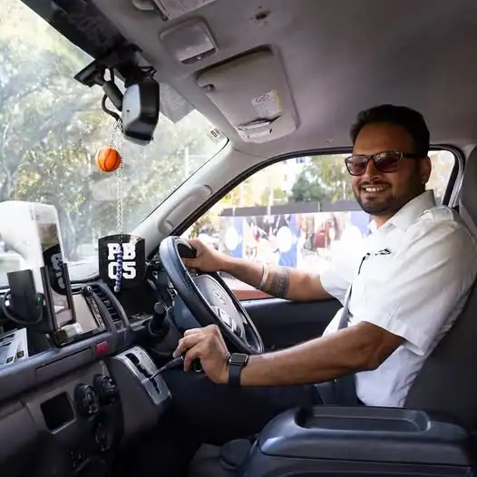 Nova Taxi driver behind the wheel, Perth taxi service